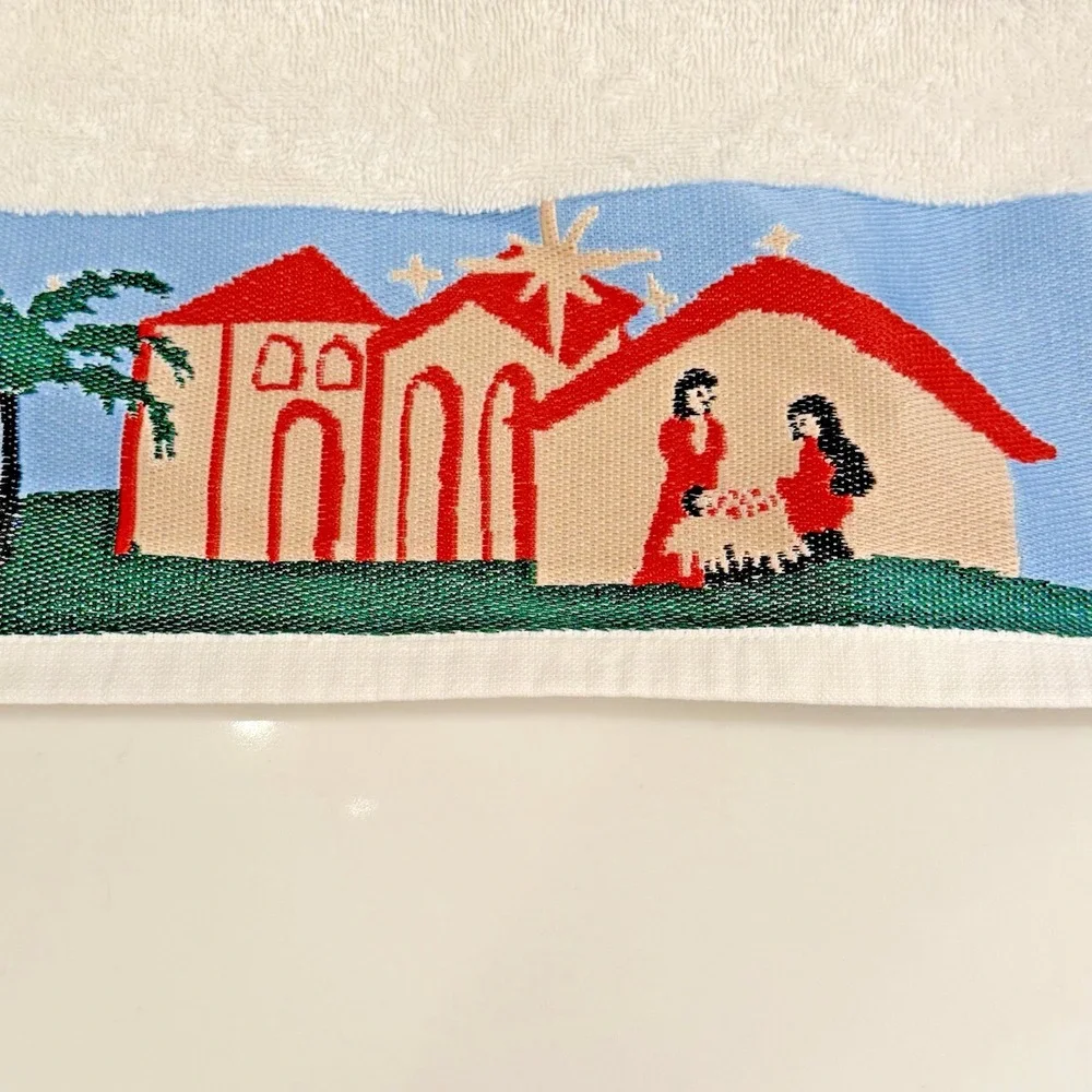 Royal Turkish Mills Nativity Towel 23x40 Embroidered 100% Christmas Cotton Guest